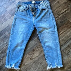 KANcan denim crop jean women
